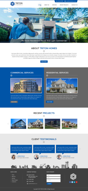 Diseño Web por Creative Design para Triton Homes Ltd | Diseño: #16660902