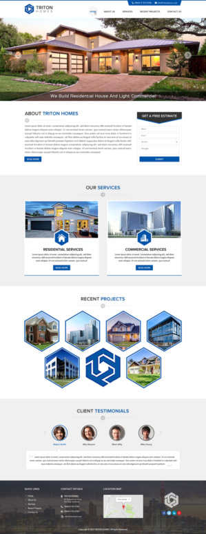 Web-Design von Creative Design für Triton Homes Ltd | Design: #16701917