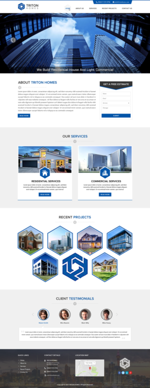 Web-Design von Creative Design für Triton Homes Ltd | Design: #16701918