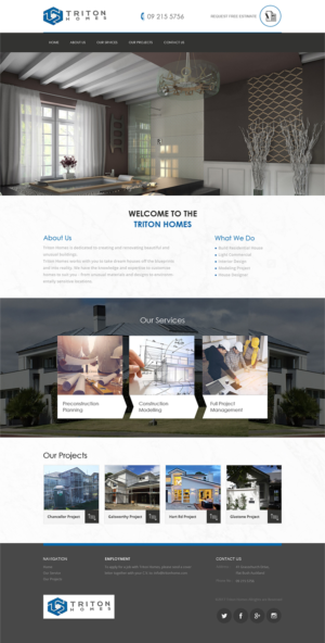 Web-Design von PiXthemes für Triton Homes Ltd | Design: #16728248