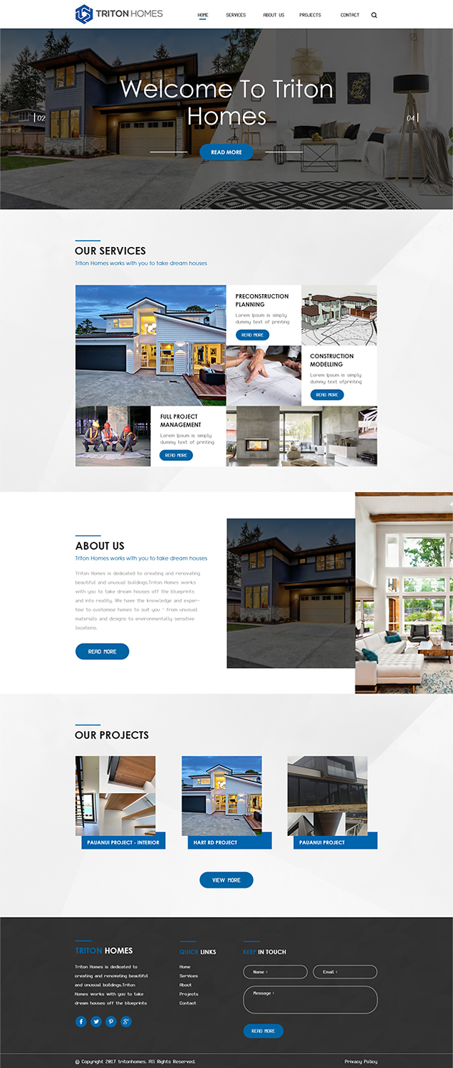 Web-Design von PiXthemes für Triton Homes Ltd | Design #16728352