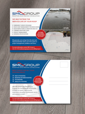 post card flyer for commercial roofing | Flyer-Design von alex989