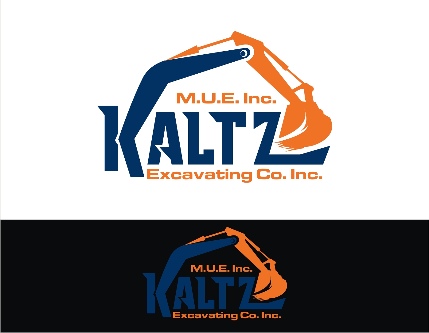 Logo Design by Soul Light for Kaltz Excavating Co. Inc./M.U.E. Inc.  | Design #16637175