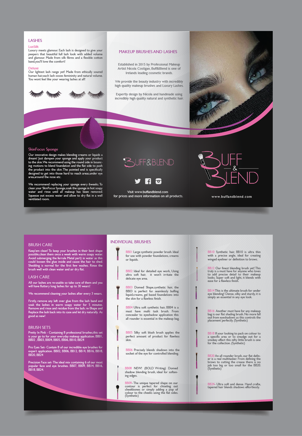 upmarket professional hair and beauty flyer design for buff and no on 8 flyer