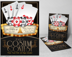 1920s Holiday Casino Night Invite (work event) | Einladungs-Design von EA5Designs