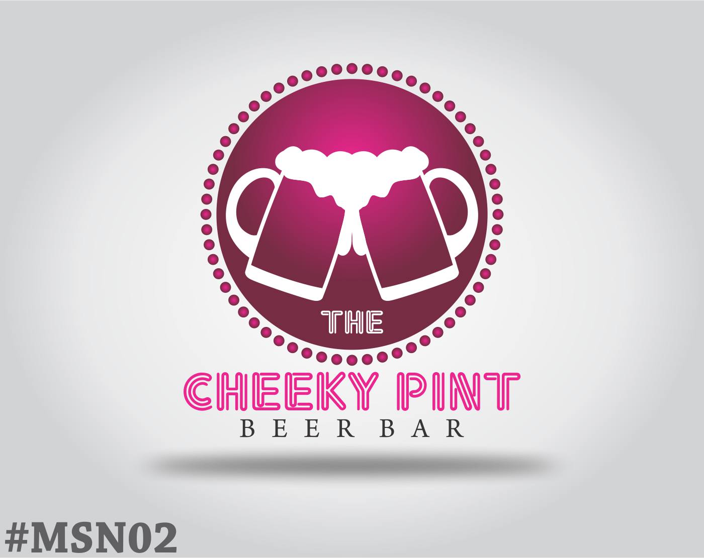 Logo Design by mdnegi for The Cheeky Pint | Design #16675394