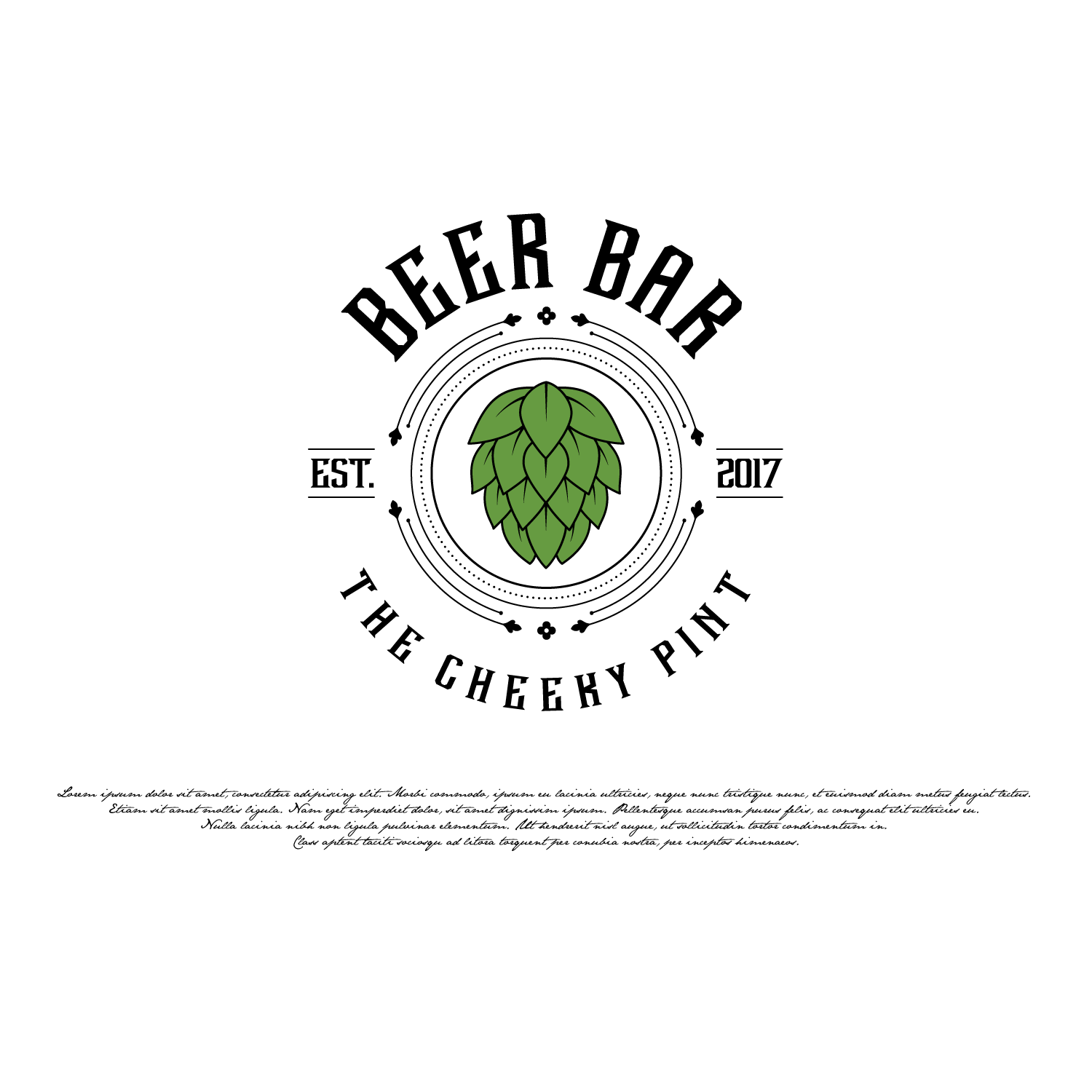 Logo Design by LaLinea for The Cheeky Pint | Design #16774237