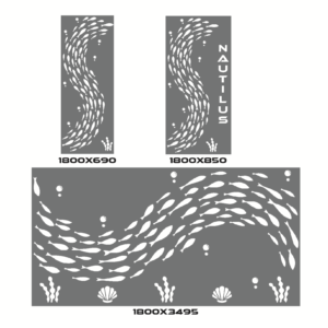 Fish Fence Facade In Steel For Steel Gates No Colour Needed  | Vektor-Design von DesignerGuide