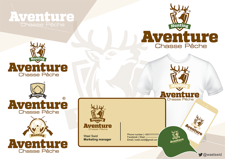 Logo Design by WaelSwid for Aventure Chasse & Pêche | Design #16844541