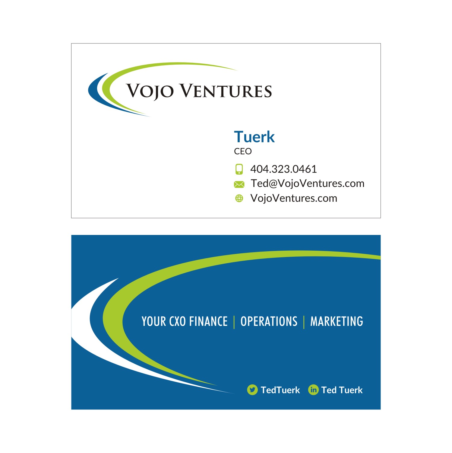 Diseño de Tarjeta de Presentación por Actives para Vojo Ventures | Diseño #16722290