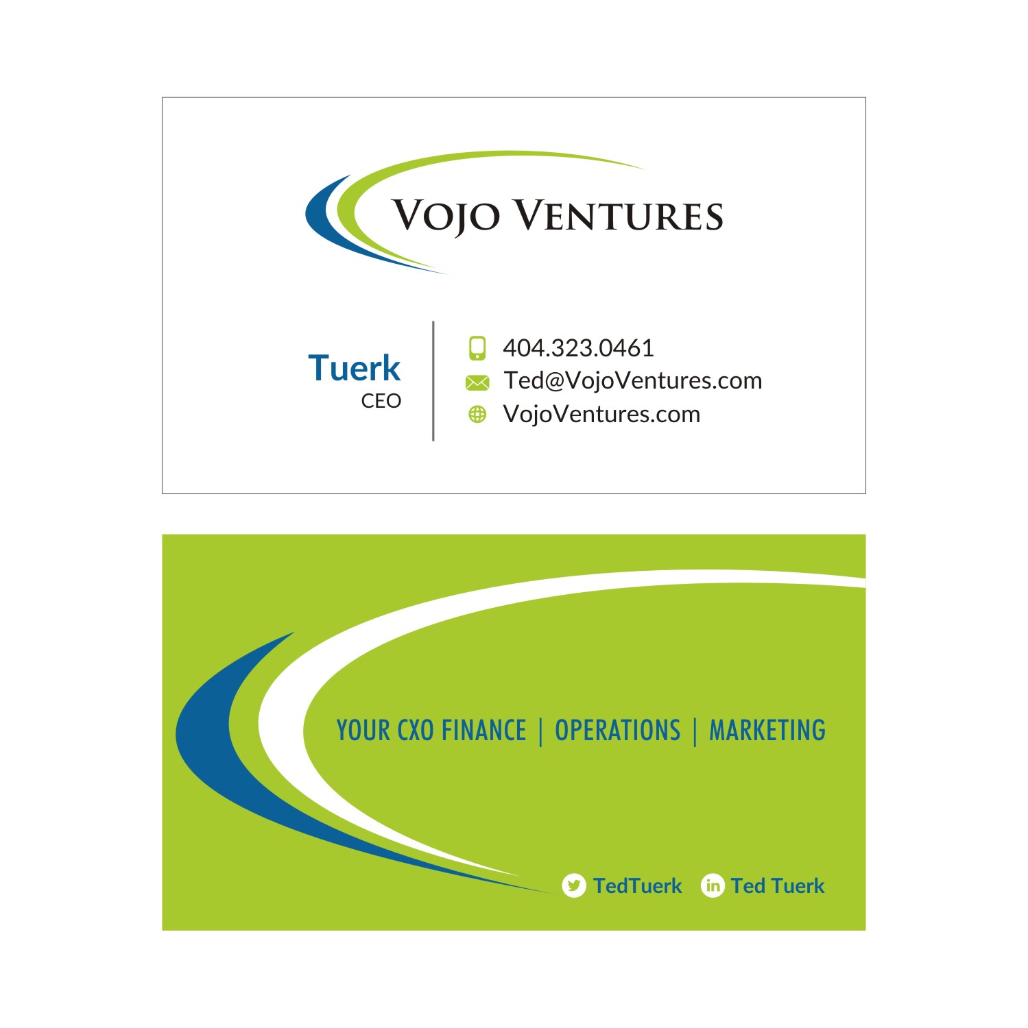 Diseño de Tarjeta de Presentación por Actives para Vojo Ventures | Diseño #16722402