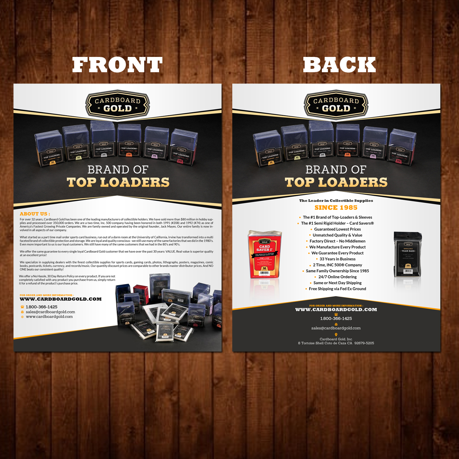 Design de Flyer par debdesign pour Cardboard+Gold%2C+Inc. | Design #16651704