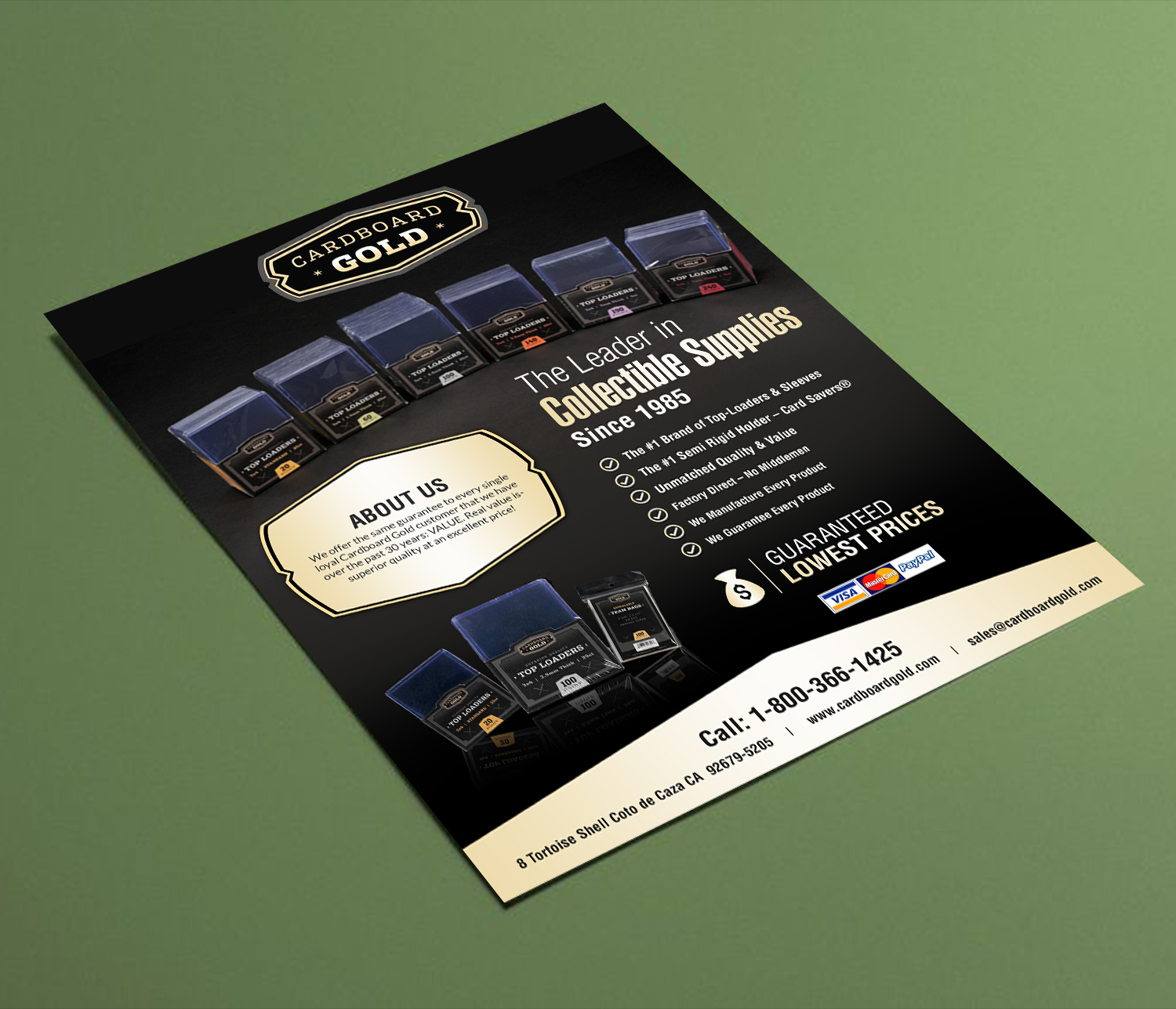 Flyer Design by creative.bugs for Cardboard+Gold%2C+Inc. | Design #16651088