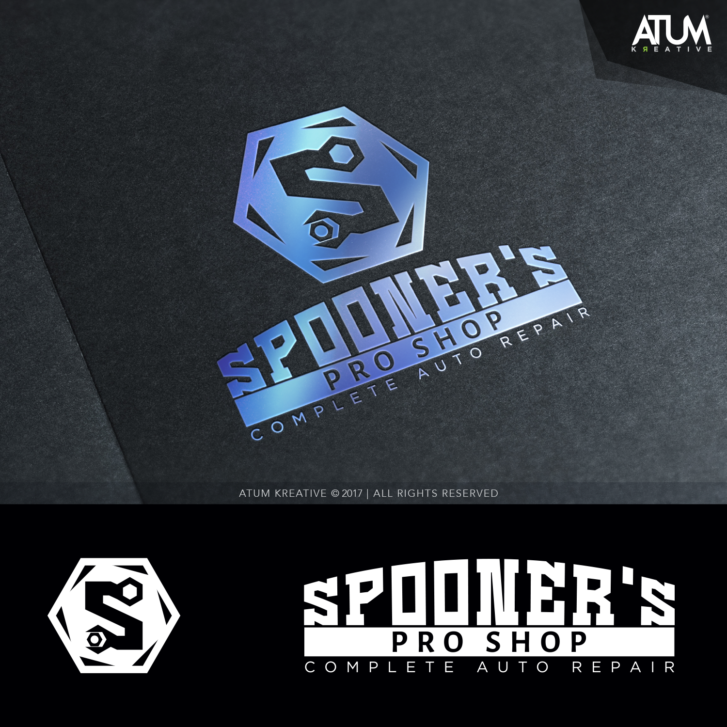 Logo Design by Atum Kreative™ for Spooner’s Pro shop | Design #16653754