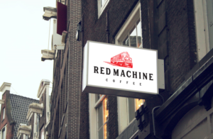 Red Machine Coffee - Cafe | Diseño de Logo por GLDesigns