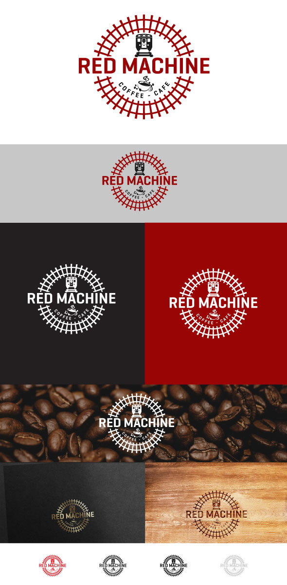 Logo Design by johnnyblackman for Red Machine Coffee | Design #16673562