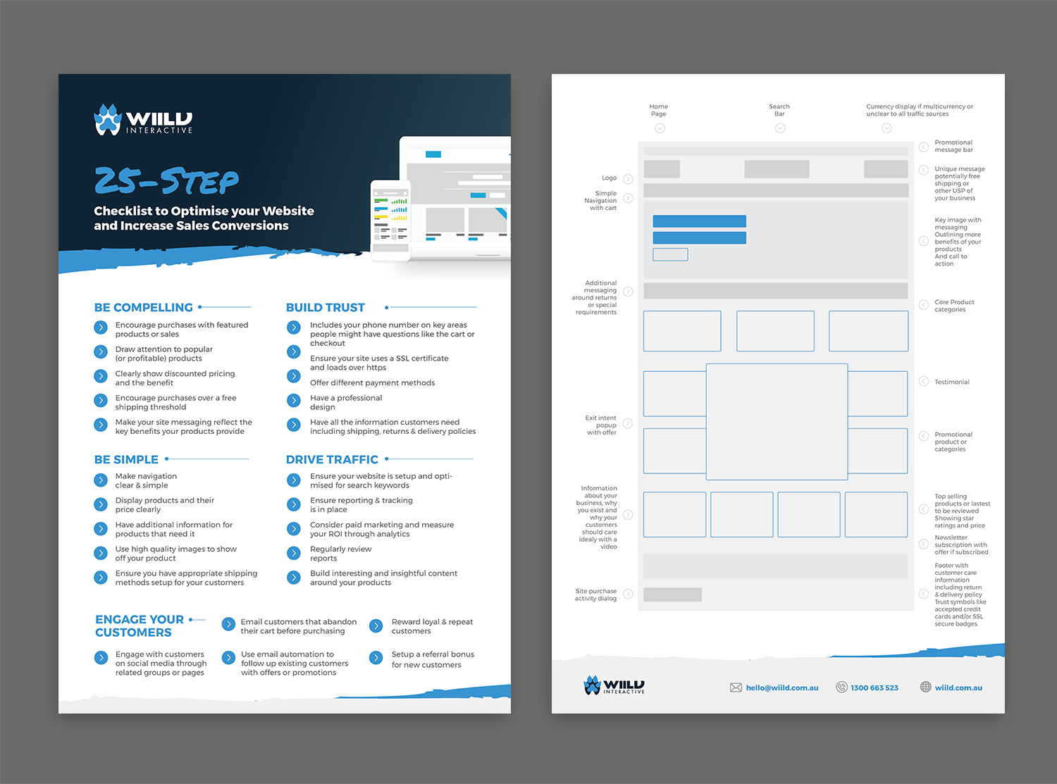Design de Brochure par Pixelon Studio pour Wiild Interactive Pty Ltd | Design #16741293