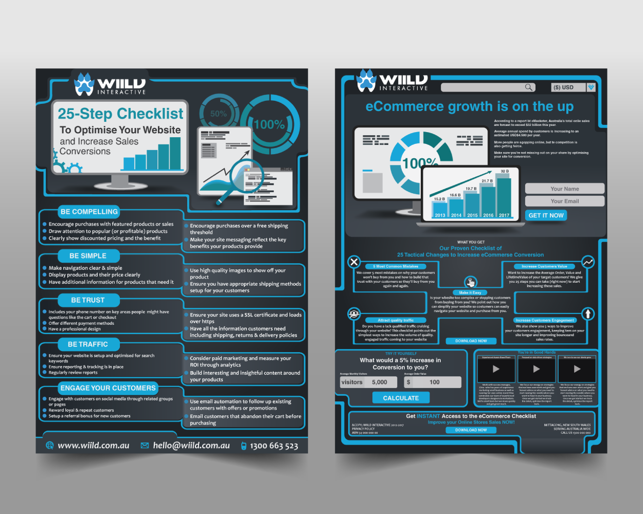 Design de Brochure par Owleria pour Wiild Interactive Pty Ltd | Design #16685981