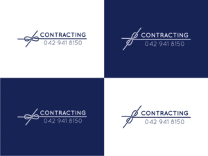 a picture of a figure eight knot followed by contracting and a phone number 0429418150 | Logo Design by Atvento Graphics