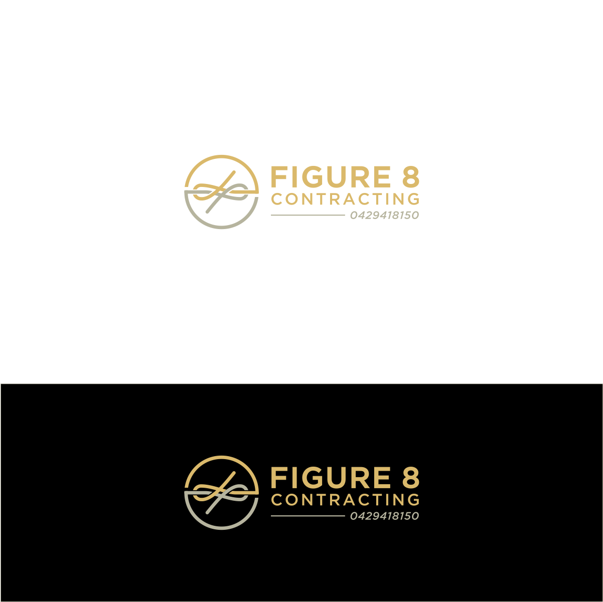 Logo Design by Gree™ for Figure eight contracting  | Design: #16775294