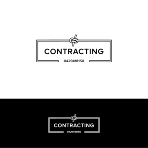 a picture of a figure eight knot followed by contracting and a phone number 0429418150 | Logo Design by Wild Geek