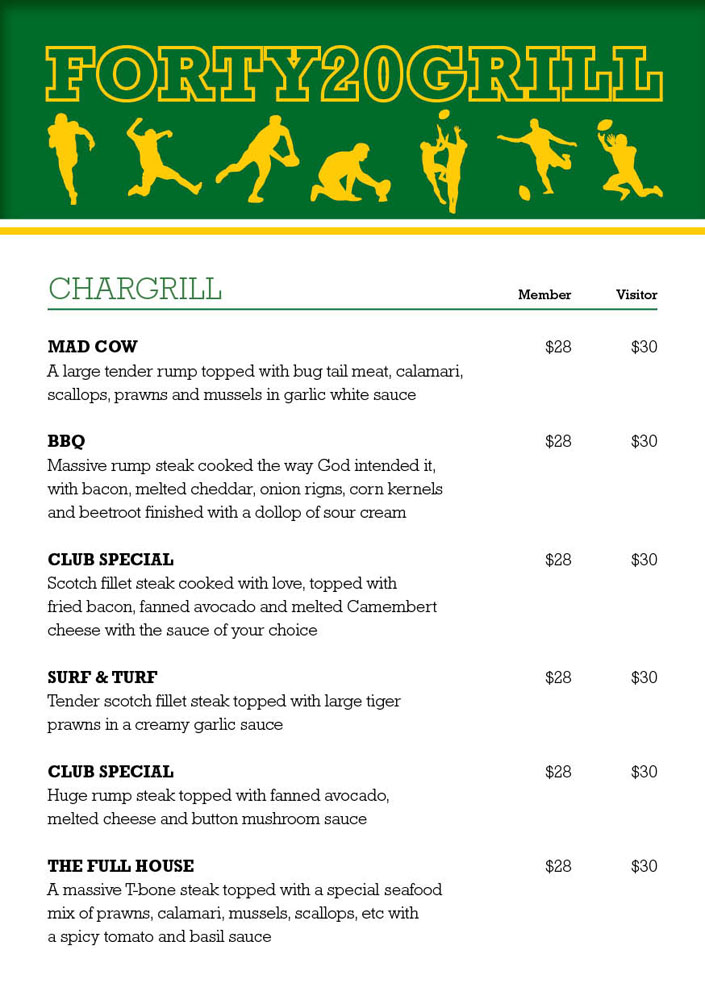 Menu Design by foo for this project | Design #2697259
