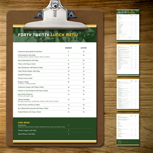 Menu Design by Melissa Taylor for this project | Design #2684945