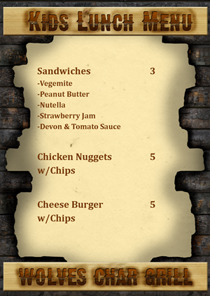 Menu Design by tom.lee for this project | Design #2666921