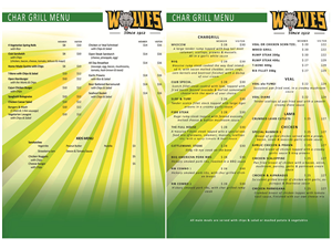 Menu Design by OZdigital for this project | Design: #2674298