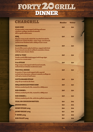 Menu Design by C23design Company for this project | Design: #2703239