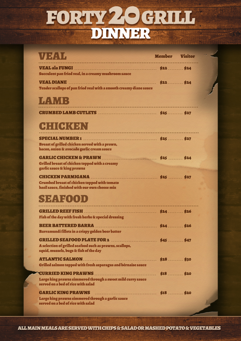 Menu Design by C23design Company for this project | Design #2703405