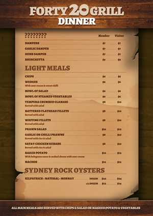 lunch and dinne(al a carte) menus | Design de Menu par C23design Company