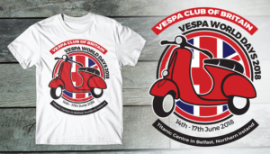 Vespa World Days 2018 The Largest Gathering of Vespa Scooters in the World | T-Shirt-Design von db1404