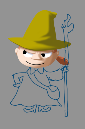 Gandalf plus Little My Moomin Illustration | Diseño Con Ilustración por licarto