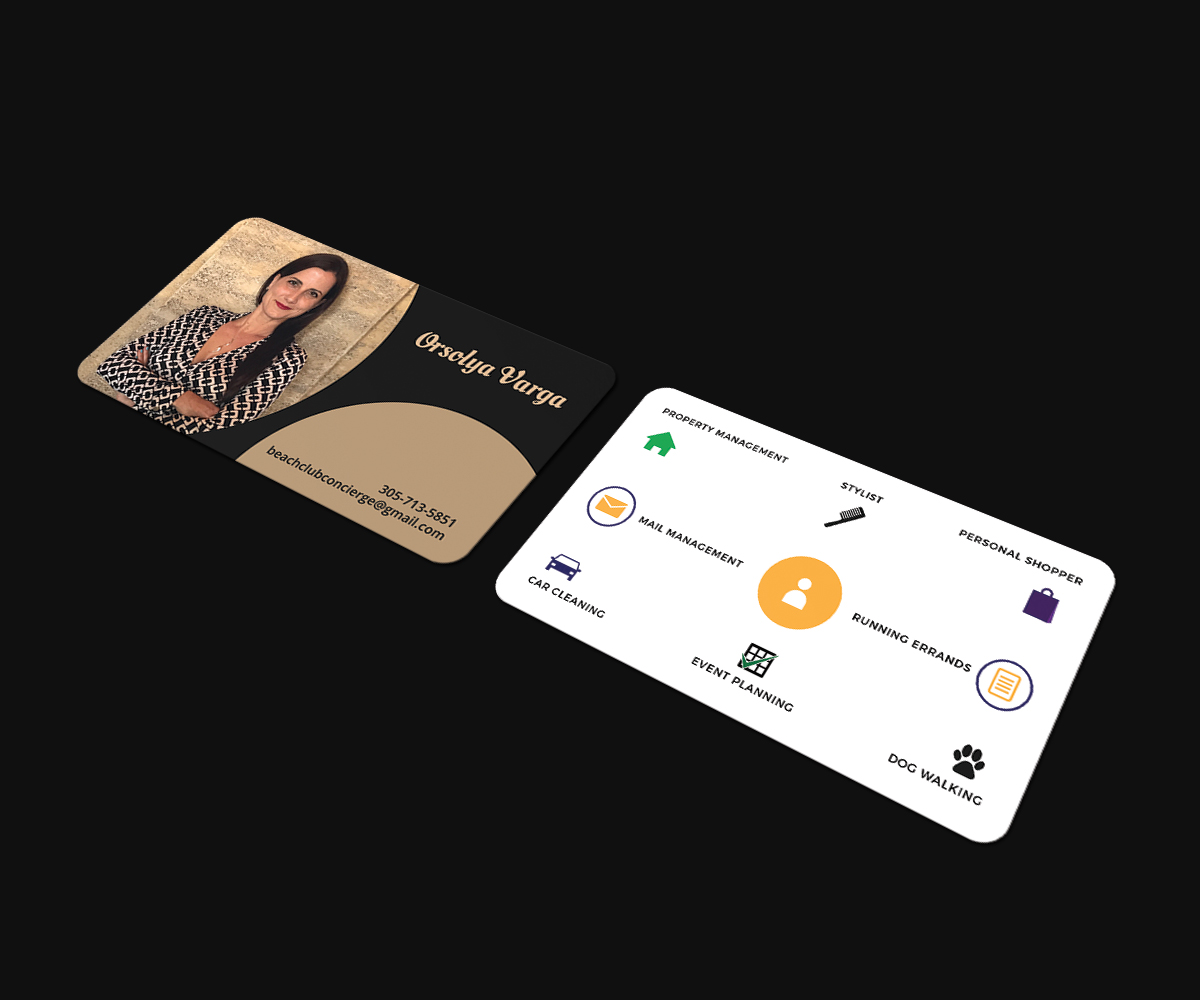 Diseño de Tarjeta de Presentación por JK18 para Beach Concierge  | Diseño #16719708