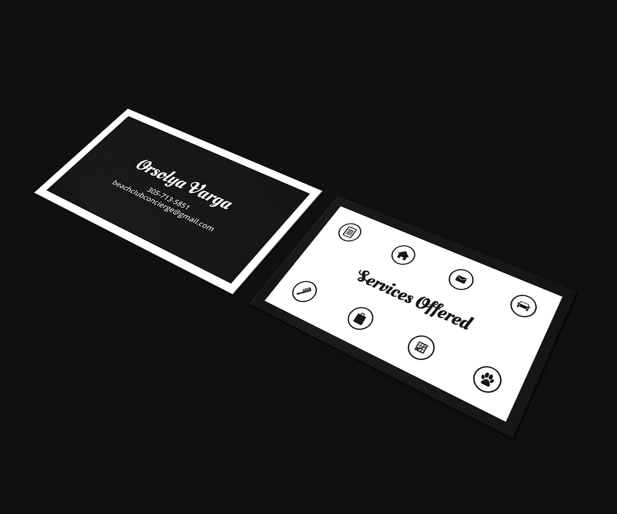 Diseño de Tarjeta de Presentación por JK18 para Beach Concierge  | Diseño #16727470