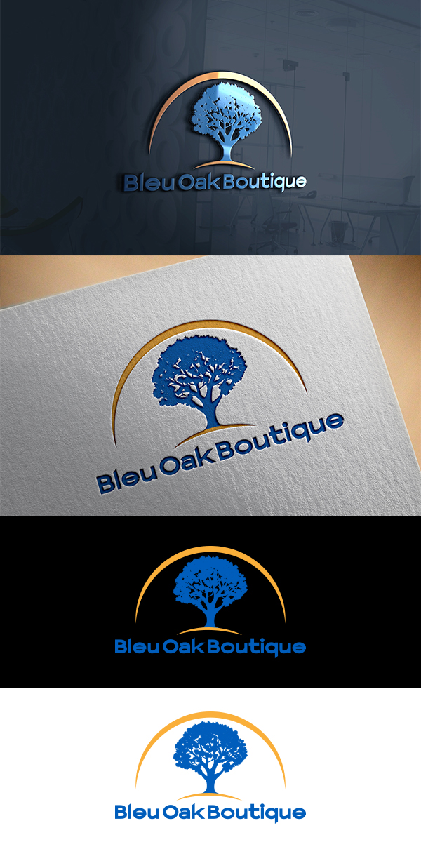 Logo Design by king solangi for Bleu Oak Boutique | Design #16691128