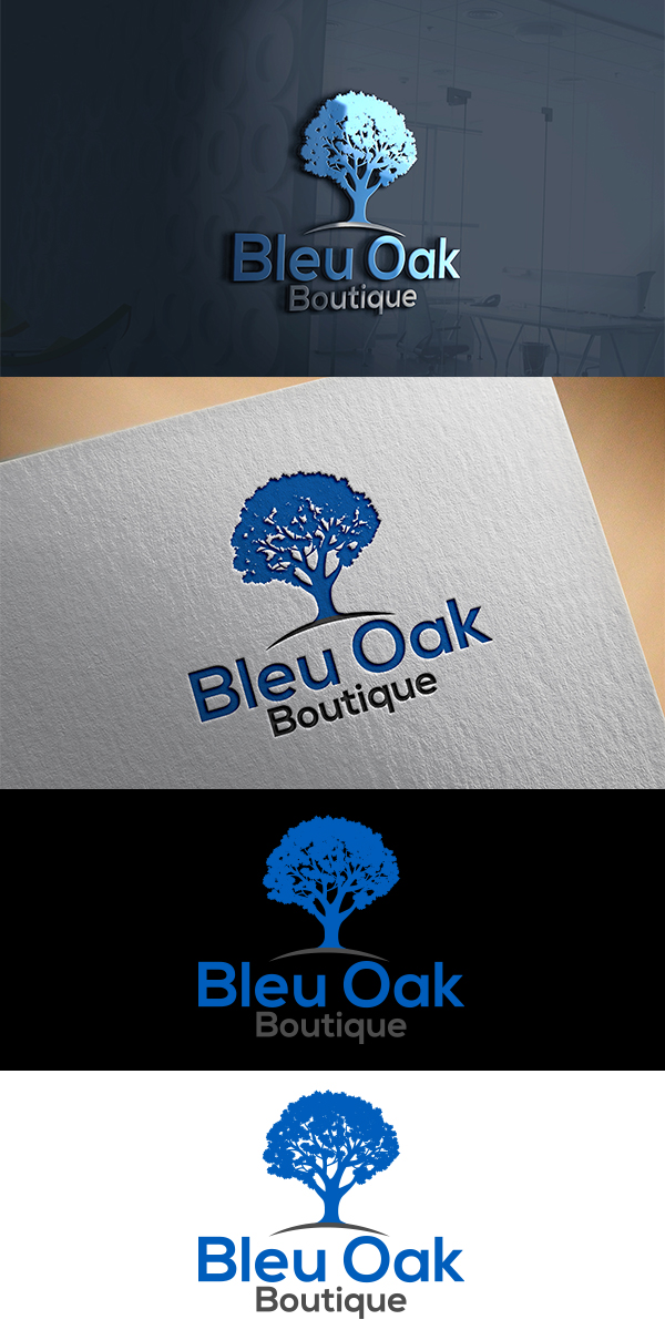 Logo Design by king solangi for Bleu Oak Boutique | Design #16691132