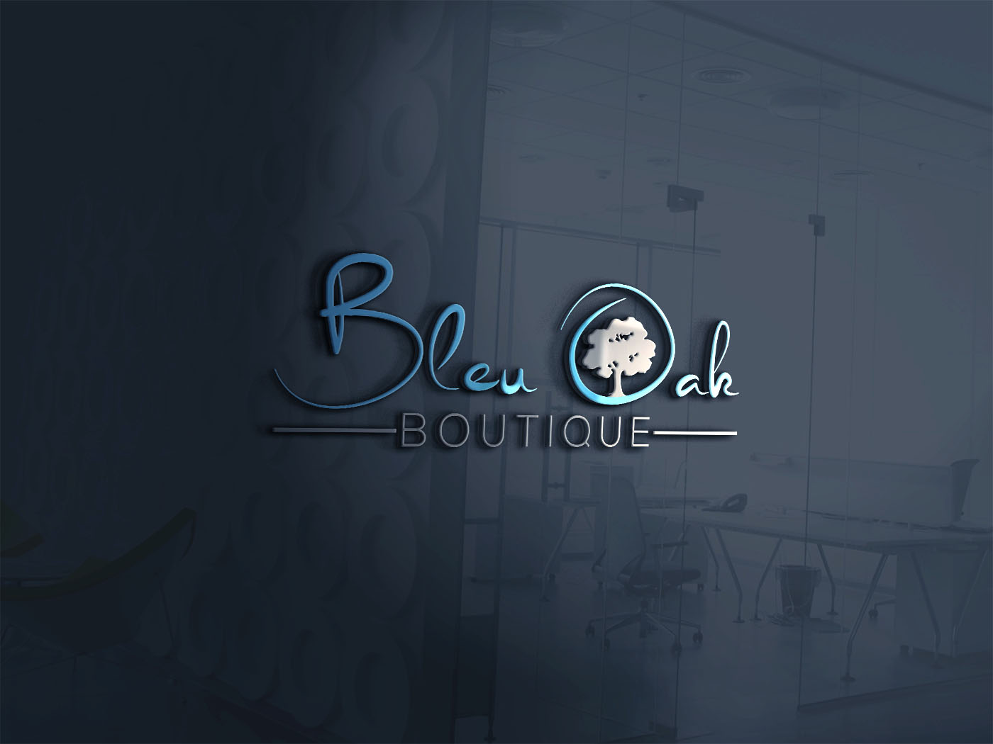 Logo Design by Alhamduliallah for Bleu Oak Boutique | Design #16706425