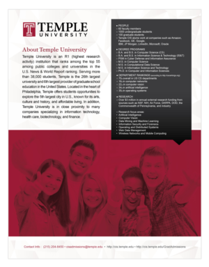 Flyer Design by MasterMind for Temple University | Design: #16695683