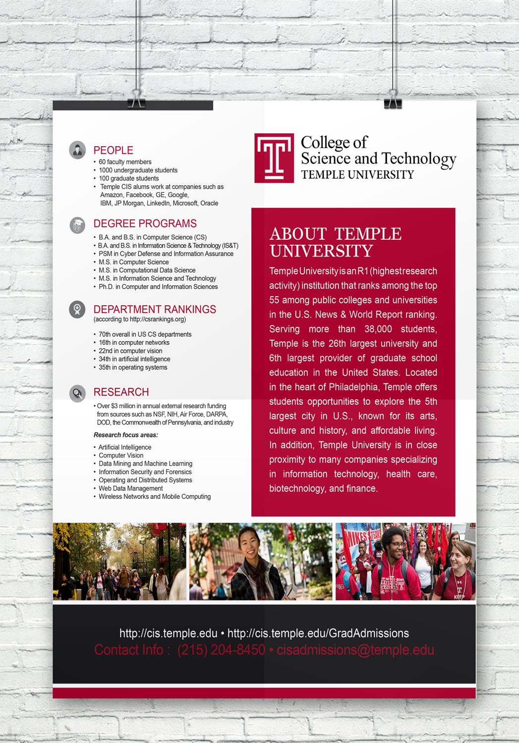Flyer-Design von MasterMind für Temple University | Design #16709136