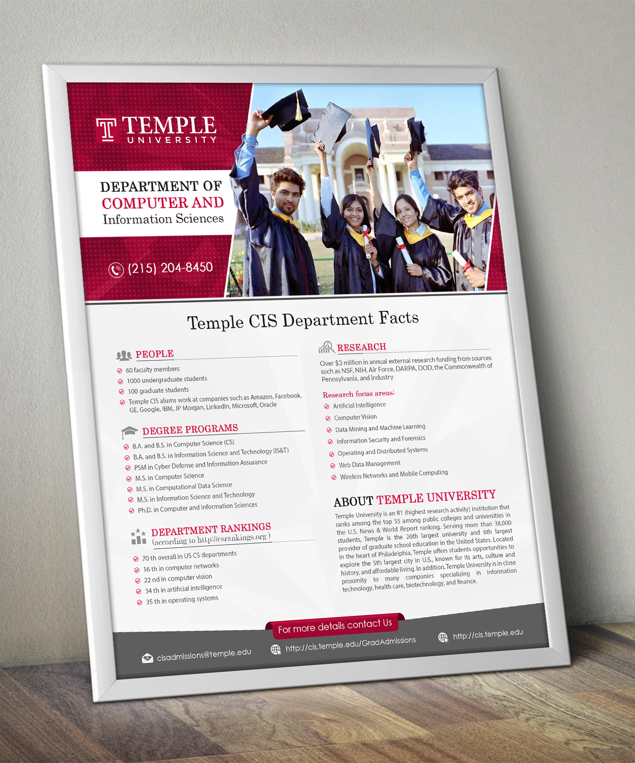 Flyer Design by debdesign for Temple University | Design #16696894