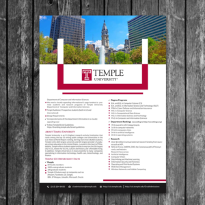Flyer Design by creative.bugs for Temple University | Design: #16700061