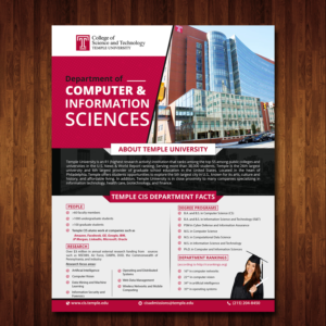 Flyer Design by creative.bugs for Temple University | Design: #16776575