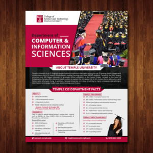 Flyer Design by creative.bugs for Temple University | Design: #16776576