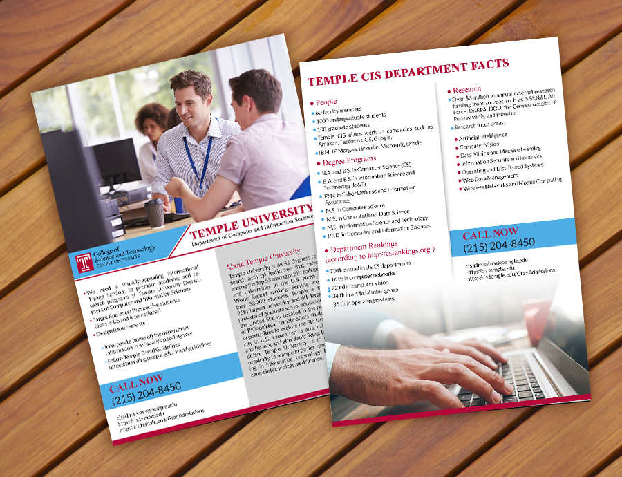 Flyer Design by Deepak_9_Malhotra for Temple University | Design #16690916
