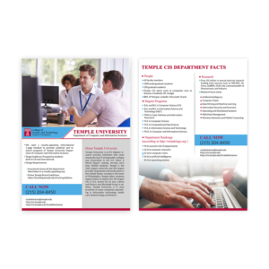 Temple CIS Informational Flyer | Diseño de Flyer por Deepak_9_Malhotra