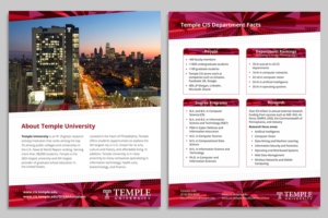 Temple CIS Informational Flyer | Diseño de Flyer por D Creative