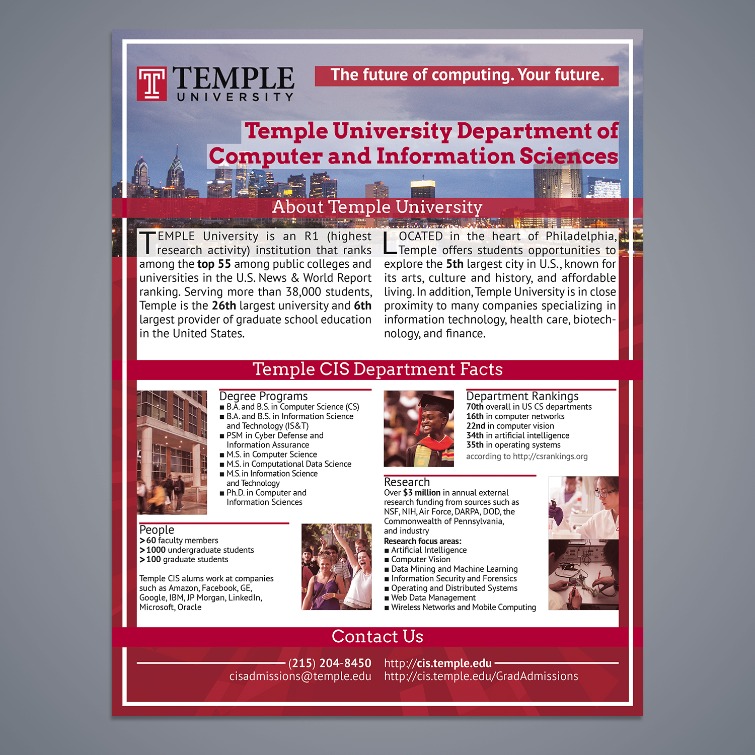 Flyer Design by turbovector2 for Temple University | Design #16740859