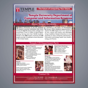 Flyer Design by turbovector2 for Temple University | Design: #16740859